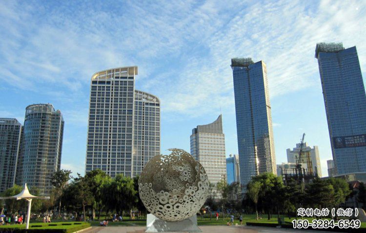 球形雕塑承接，景区案例，景观镂空球形雕塑定制厂家
