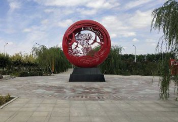 空心球雕塑厂，透雕系列，镂空空心球雕塑提供