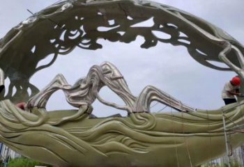 空心球雕塑点击，城区小品，镂空空心球雕塑承接