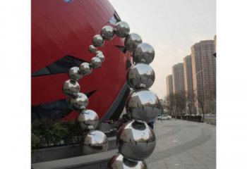 分子球雕塑订做，彩钢制作，不锈钢分子球雕塑订做厂家