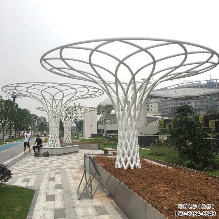 遮阳树雕塑生产，中式工艺，镂空遮阳树雕塑精品