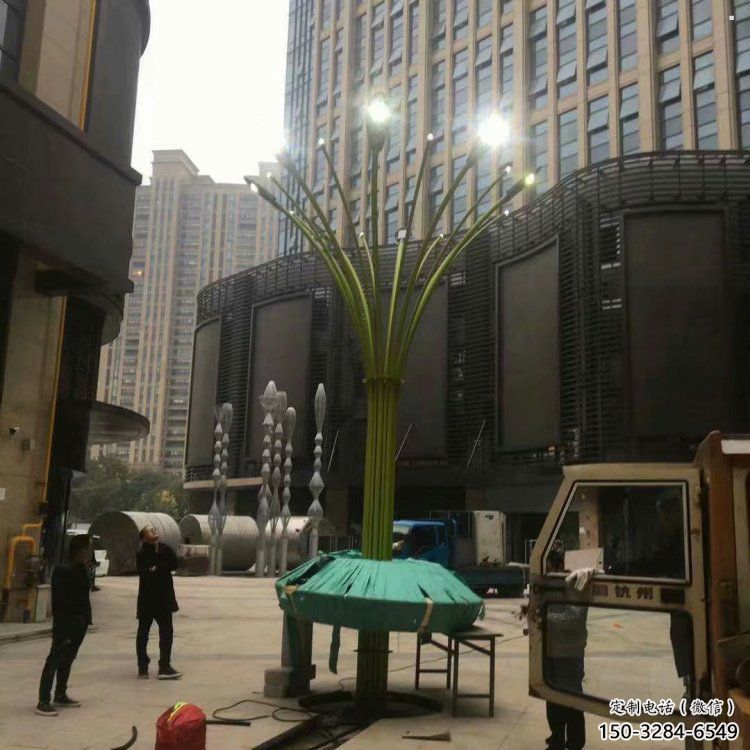 灯光树雕塑选定，景观雕塑，灯光蘑菇树雕塑生产商