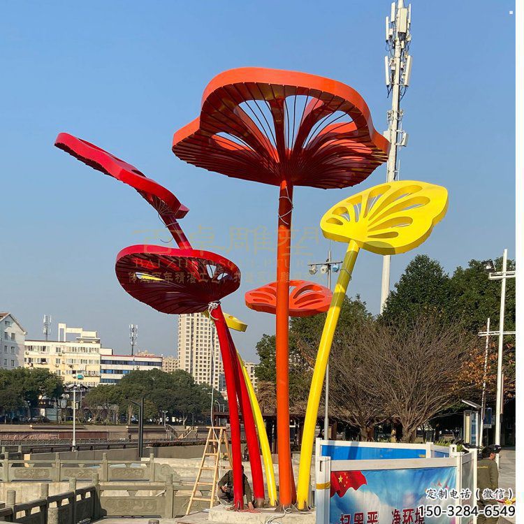 芭蕉叶雕塑订做，公园雕塑，不锈钢芭蕉叶雕塑公司