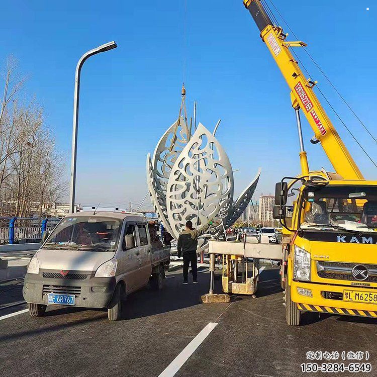 仿真树叶雕塑优选，城市装饰，彩绘仿真树叶雕塑订做
