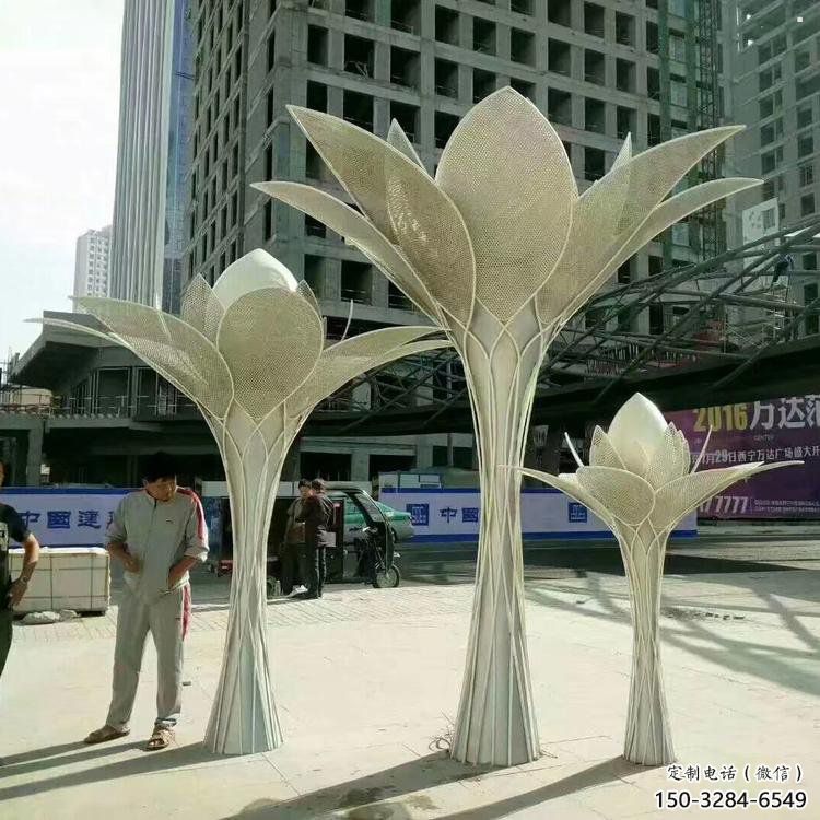 花树雕塑定做，村标概念，不锈钢花树雕塑制造商