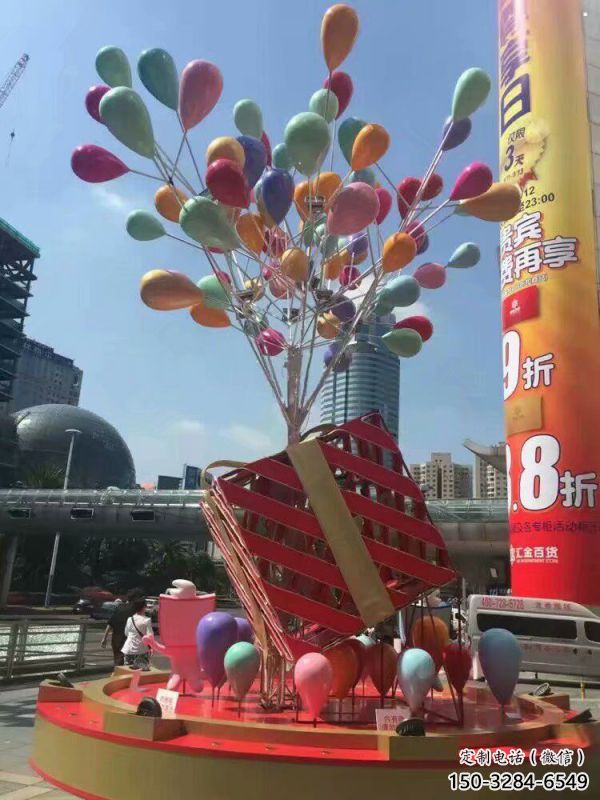 气球树雕塑定价，景区雕塑，玻璃钢气球树雕塑生产商