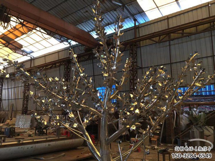 树雕塑供应，城市雕塑，大型不锈钢树雕塑制造