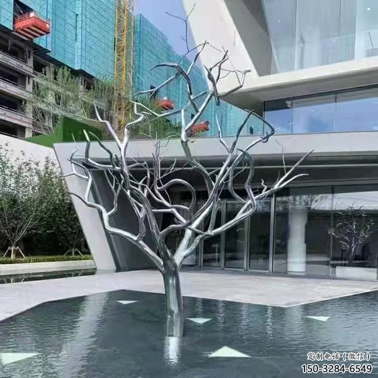 树干雕塑制造商，多彩艺术，抽象不锈钢树干雕塑精选
