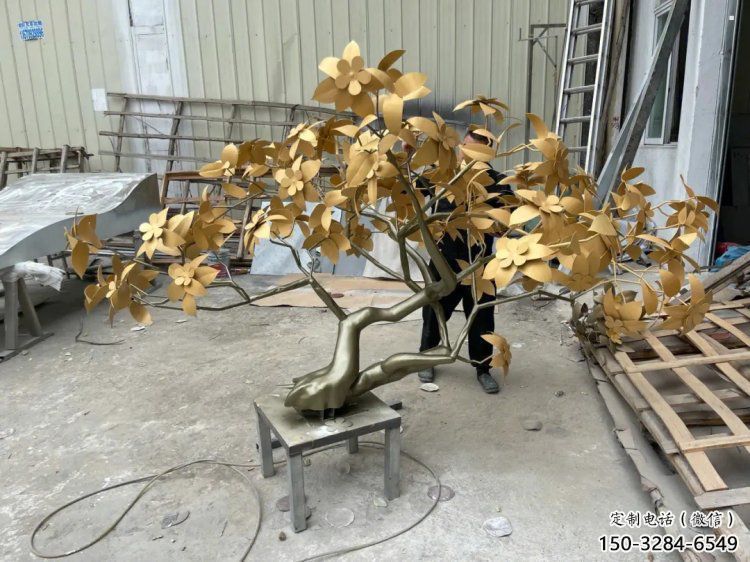 发财树雕塑订做,美陈雕塑,不锈钢发财树雕塑优选 发财树雕塑订做,美陈雕塑,不锈钢发财树雕塑优选