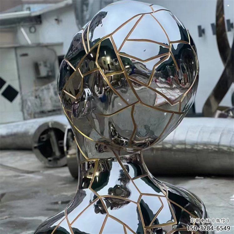 白钢人头像雕塑展品,金属制作,镜面人头像雕塑精品 白钢人头像雕塑展品,金属制作,镜面人头像雕塑精品