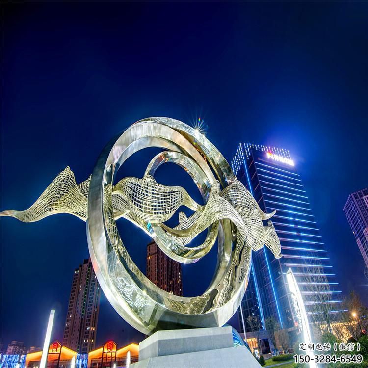 双环雕塑展品,彩钢制作,不锈钢双环雕塑精品 双环雕塑展品,彩钢制作,不锈钢双环雕塑精品