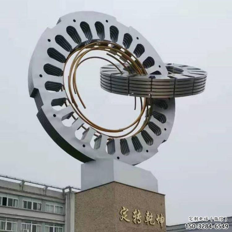 双环雕塑展品，景观概念，镂空不锈钢双环雕塑优选