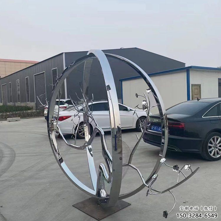 城市圆环雕塑,网格景观雕塑,抛光效果 城市圆环雕塑,网格景观雕塑,抛光效果