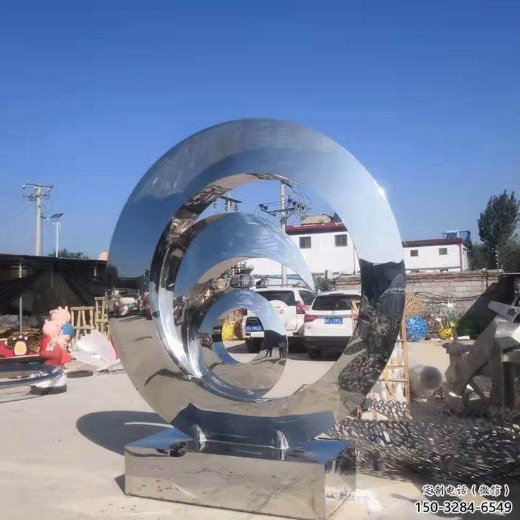 景区圆环雕塑,镜面欧式雕塑,铁艺材质 景区圆环雕塑,镜面欧式雕塑,铁艺材质