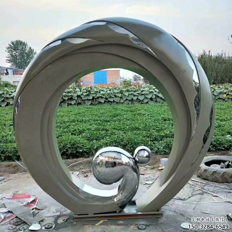 圆环雕塑优选，室外雕塑，不锈钢圆环雕塑优选