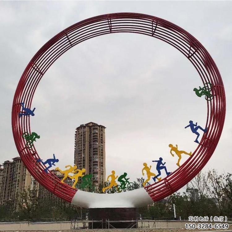 圆环雕塑点击,地标摆件,烤漆圆环雕塑承接 圆环雕塑点击,地标摆件,烤漆圆环雕塑承接
