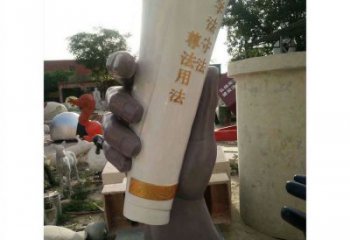 手卷雕塑异型厂家，城市装饰，玻璃钢手卷雕塑定做