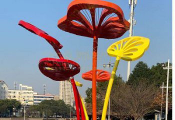 芭蕉叶雕塑订做，公园雕塑，不锈钢芭蕉叶雕塑公司