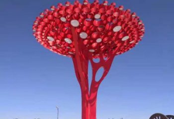 大型树干雕塑公司，花园小品，不锈钢树干雕塑常用