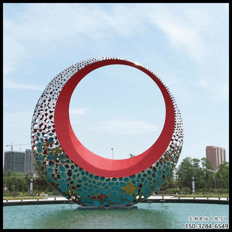 小区月牙雕塑,拉丝景观雕塑,抽象效果 小区月牙雕塑,拉丝景观雕塑,抽象效果