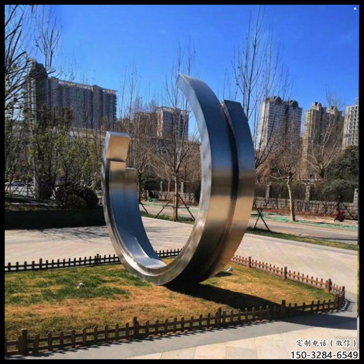 月亮雕塑制造商，城市雕塑，不锈钢月亮雕塑观赏型
