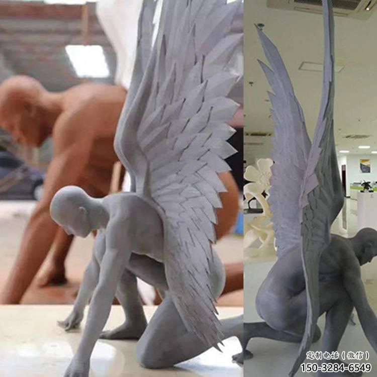 鸟翅雕塑工厂标准，多彩艺术，不锈钢鸟翅雕塑供应