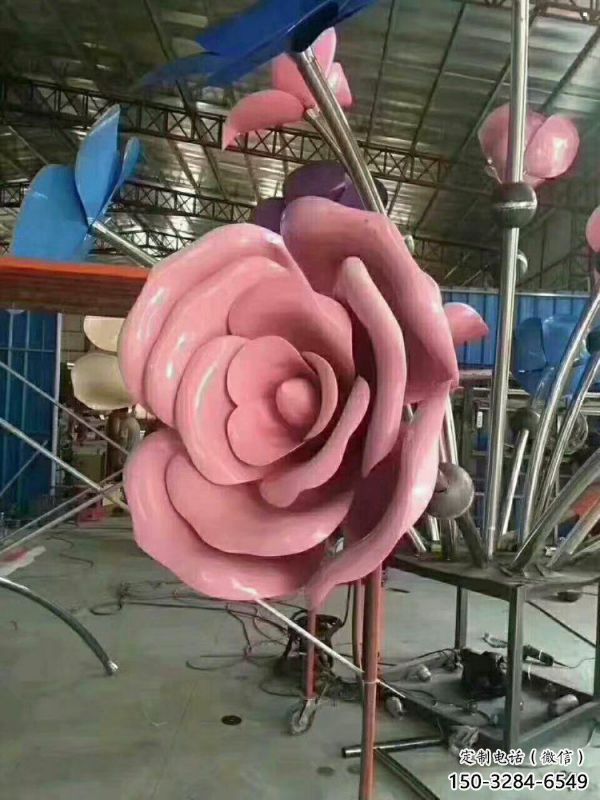 毕节牡丹花雕塑工厂优选，城市装饰，牡丹花花朵雕塑供给