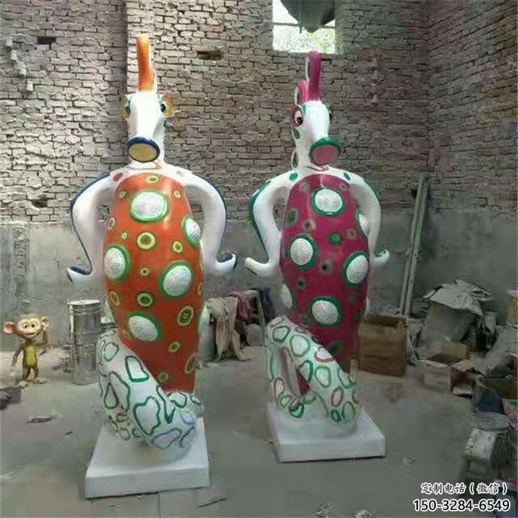 遵义幼儿园河马雕塑，动漫文化雕塑，卡通动物制作