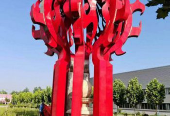 咸宁火球雕塑，精神堡垒火球雕塑落地展示