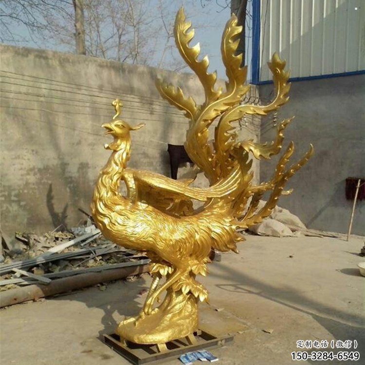 朝阳凤凰雕塑厂家，锻造工艺，铜凤凰雕塑厂家承接