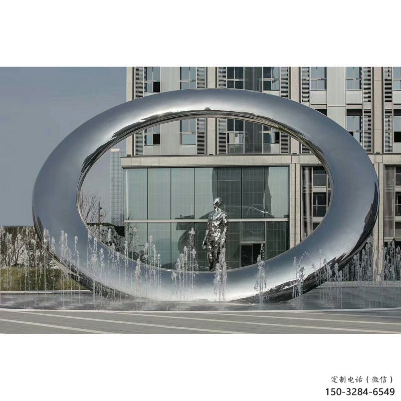 永宁小区圆环雕塑,水帘喷泉雕塑,水景艺术效果 永宁小区圆环雕塑,水帘喷泉雕塑,水景艺术效果