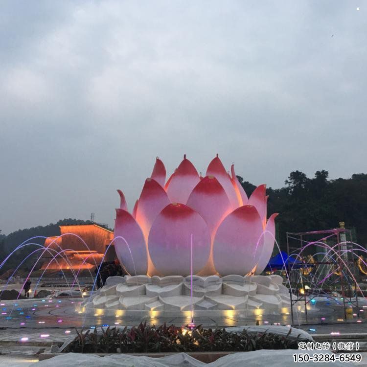 万柏林莲花雕塑厂家，景区雕塑，水景莲花喷泉雕塑精选