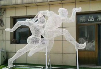潍坊镂空体育雕塑供求，白钢构件，铁艺人物雕塑观赏型