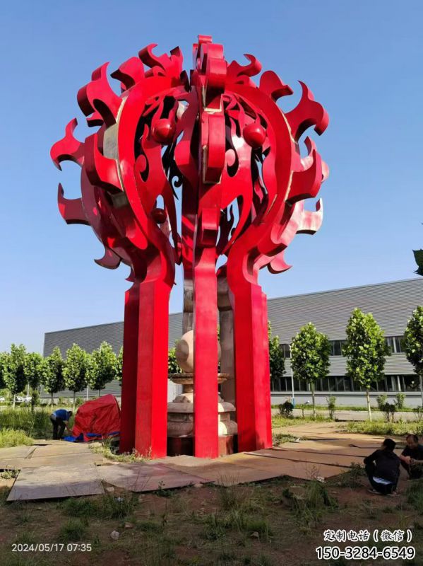 丽江火球雕塑,精神堡垒火球雕塑落地展示 丽江火球雕塑,精神堡垒火球雕塑落地展示
