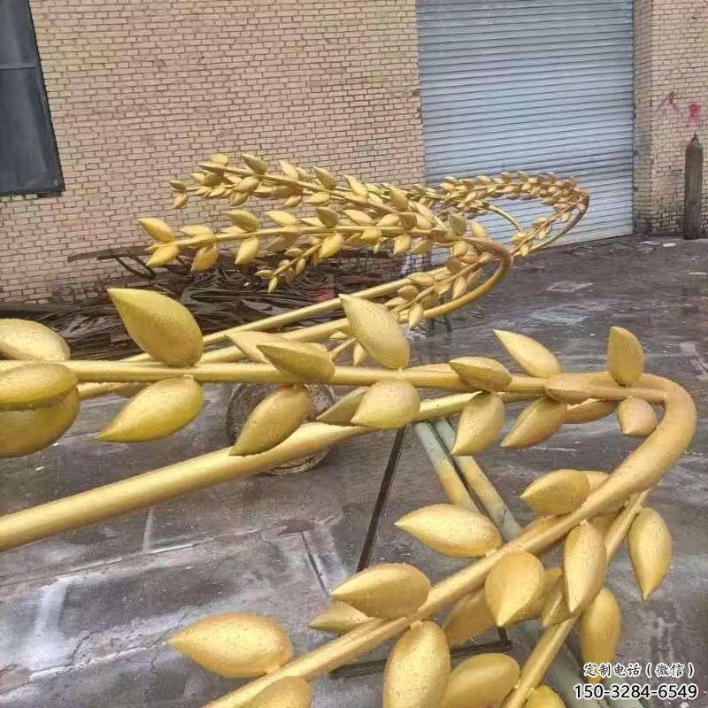 农作物不锈钢水稻雕塑制作流程